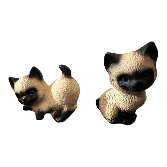 Lot of 3 Vintage Harvey Knox Siamese Kitty Cats Global Art Figurine - Picture 4 of 10